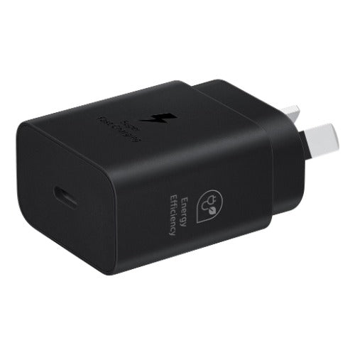 Samsung 25W GaN USB-C Fast Wall Charger - Black(EP-T2510NBEGAU), 1x USB-C, Supports up to 25W, Compact & Travel-Ready, 1 Year Warranty - Image 2