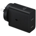 Samsung 50W Duo Power Adapter with USB-C to C Cable (1.8M) - Black(EP-T5020XBEGAU), 2xUSB-C, Multi Device Compatibility, 6 Months Warranty - Image 1