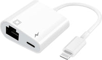 USP Lightning to Ethernet + Power Adapter for iPhone/iPad, RJ45 LAN + charging, fast stable internet, plug & play, iOS, 5 year warranty - Image 2