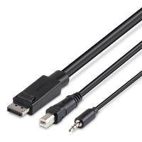 Belkin Cybersecurity and Secure KVM TAA DisplayPort + USB A/B + Audio Combo Cable - 6FT, 4K@60hz, SKVM, High Retention Connectors, 3-Year Warranty - Image 3