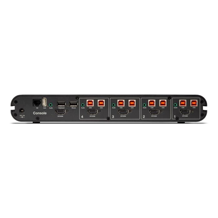Belkin Universal 2nd Gen Secure KVM Switch, 4-Port Single Head w/ CAC - Black (F1DN104KVM-HA-4) - Image 2