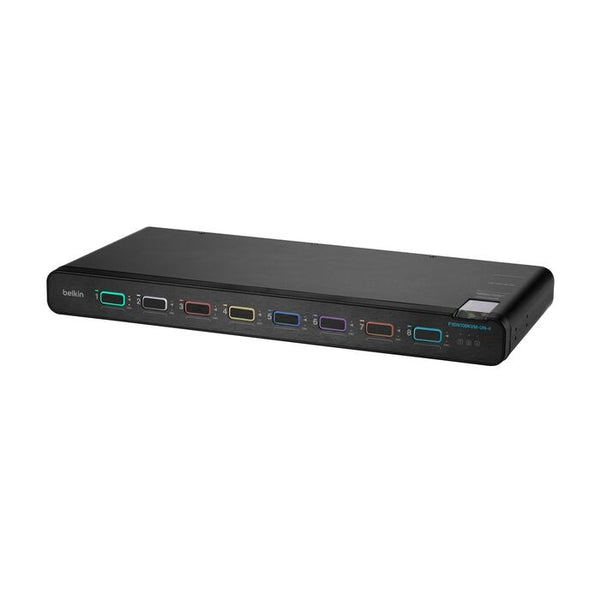 Belkin Cybersecurity and Secure KVM Universal 2nd Gen Secure KVM Switch, 8-Port Single Head w/ CAC - Black (F1DN108KVM-UN-4),12V,2.5A,2 Years Warranty