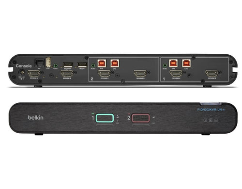 Belkin Universal 2nd Gen Secure KVM Switch, 2-Port Dual Head w/CAC - Belkin (F1DN202KVM-UN-4) - Image 1