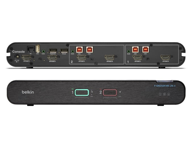 Belkin Universal 2nd Gen Secure KVM Switch, 2-Port Dual Head w/CAC - Belkin (F1DN202KVM-UN-4) - Image 5