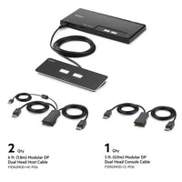 Belkin Cybersecurity and Secure KVM 2-Port Dual Head DP Modular Secure KVM Switch PP4.0 W/ Remote - Black(F1DN202MOD-PP-4),12VDC 2.5A,2 Years Warranty - Image 1