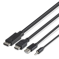 BELKIN Cybersecurity and Secure KVM TAA DUAL (1) HDMI-HDMI (1) DP-DP with USB and Audio Combo  6 ft (1.8M) - Black (F1DN2CC-HHPP6t), 3 Years Warranty - Image 2