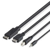 BELKIN Cybersecurity and Secure KVM TAA DUAL (1) HDMI-HDMI (1) DP-DP with USB and Audio Combo  6 ft (1.8M) - Black (F1DN2CC-HHPP6t), 3 Years Warranty - Image 3