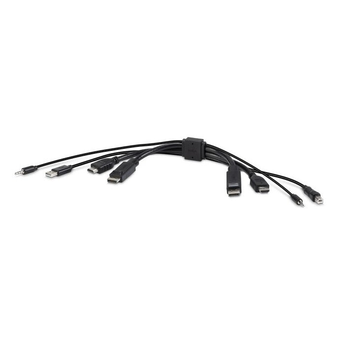 BELKIN Cybersecurity and Secure KVM TAA DUAL (1) HDMI-HDMI (1) DP-DP with USB and Audio Combo  6 ft (1.8M) - Black (F1DN2CC-HHPP6t), 3 Years Warranty - Image 1
