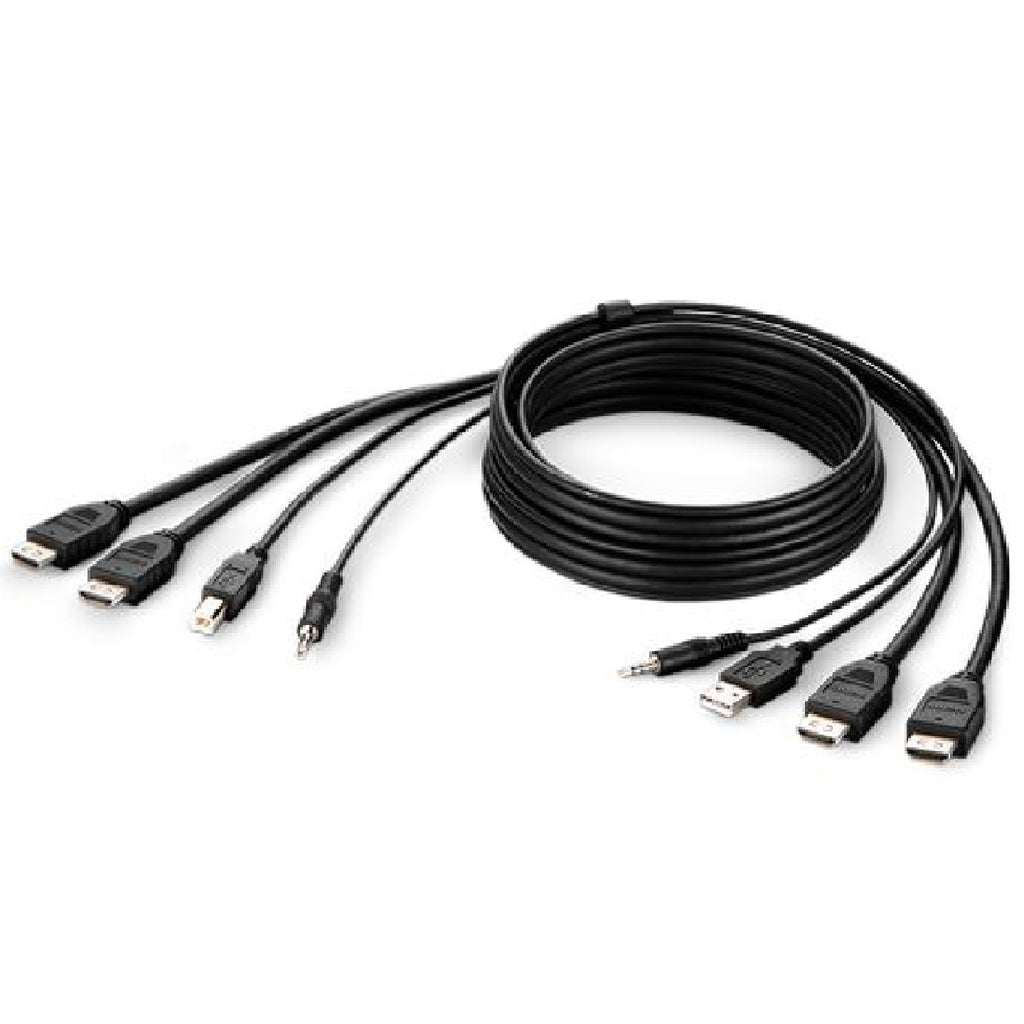 Belkin Cybersecurity and Secure KVM TAA AA DUAL HDMI/USB/AUD CBL, HDMI M/M; USB A/B,(1.8M) - Black(F1DN2CCBL-HH6T), 2 Years Warranty - Image 3