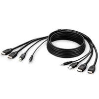 Belkin Cybersecurity and Secure KVM TAA AA DUAL HDMI/USB/AUD CBL, HDMI M/M; USB A/B,(1.8M) - Black(F1DN2CCBL-HH6T), 2 Years Warranty - Image 1