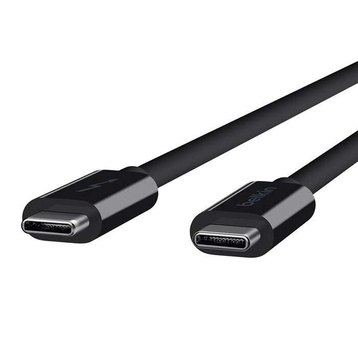 Belkin Thunderbolt 3 Cable USB-C  to USB-C (1M) - Black (F2CD081ds1M-BLK ), 60W PD, 20Gbps, 4K/Ultra-HD, Thunderbolt Certified, 2 Years Warranty - Image 2