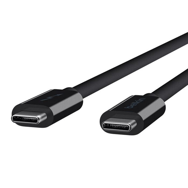 Belkin Thunderbolt 3 Cable USB-C  to USB-C (1M) - Black (F2CD081ds1M-BLK ), 60W PD, 20Gbps, 4K/Ultra-HD, Thunderbolt Certified, 2 Years Warranty
