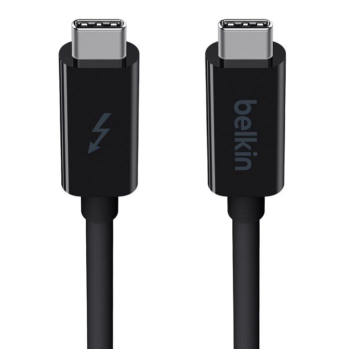 Belkin Thunderbolt 3 Cable USB-C  to USB-C (1M) - Black (F2CD081ds1M-BLK ), 60W PD, 20Gbps, 4K/Ultra-HD, Thunderbolt Certified, 2 Years Warranty - Image 3