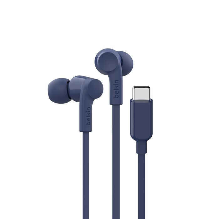 Belkin SoundForm USB-C Wired Earbuds With Adjustable Volume Limiter - Blue(G3H0002fqBLV2),IPX5-Rated,10mm Drivers,Built-in Microphone,2 Years Warranty - Image 5