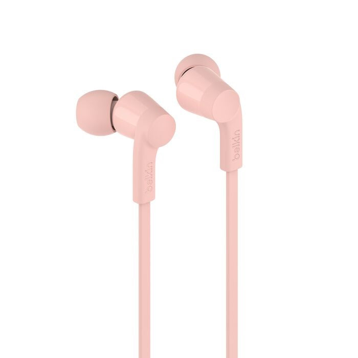 Belkin SoundForm USB-C Wired Earbuds With Adjustable Volume Limiter - Pink(G3H0002fqPKV2),IPX5-Rated,10mm Drivers,Built-in Microphone,2 Years Warranty - Image 2