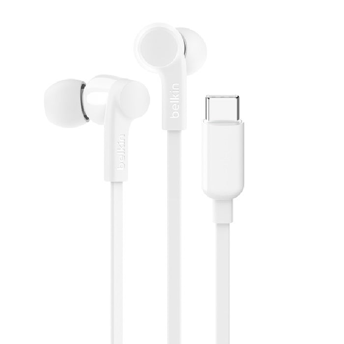 Belkin SoundForm USB-C Wired Earbuds With Adjustable Volume Limiter -White(G3H0002fqPKV2),IPX5-Rated,10mm Drivers,Built-in Microphone,2 Years Warranty - Image 5