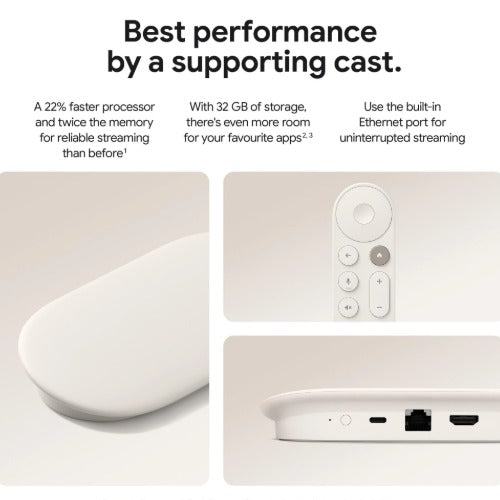 Google TV Streamer 4K - White(GA05662), 4GB/32GB,4K Ultra HD resolution,HDR10+, Dolby Vision,Built-in Google Assistant,1 Year Warranty - Image 4