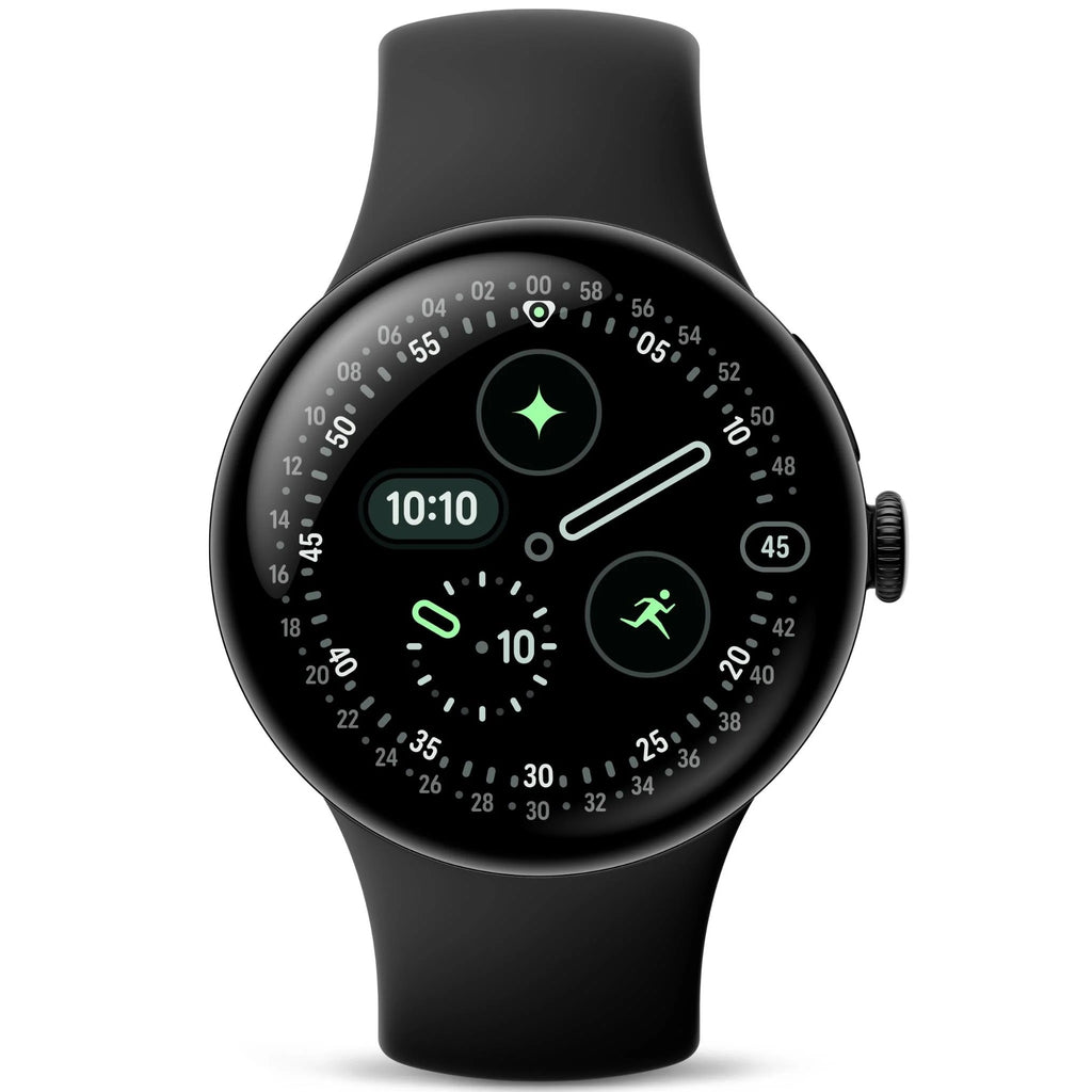 Google Pixel Watch 4 Wi-Fi (45mm) - Matte Black with Obsidian Active Band(GA09962-US) *AU STOCK*, AMOLED, 2GB/32GB, NFC, 455mAh, 2 Years Warranty - Image 3