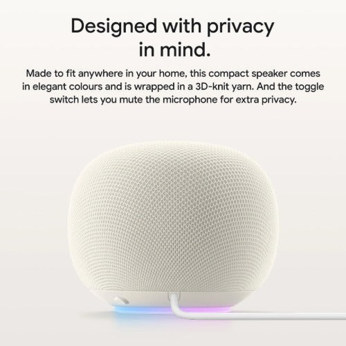Google Home Speaker - Porcelain(GA09978-AU),1GB/4GB, 360° Sound, Built-in Google Assistant, Smart Home Control, Multi-Room Audio, 2 Years Warranty - Image 4