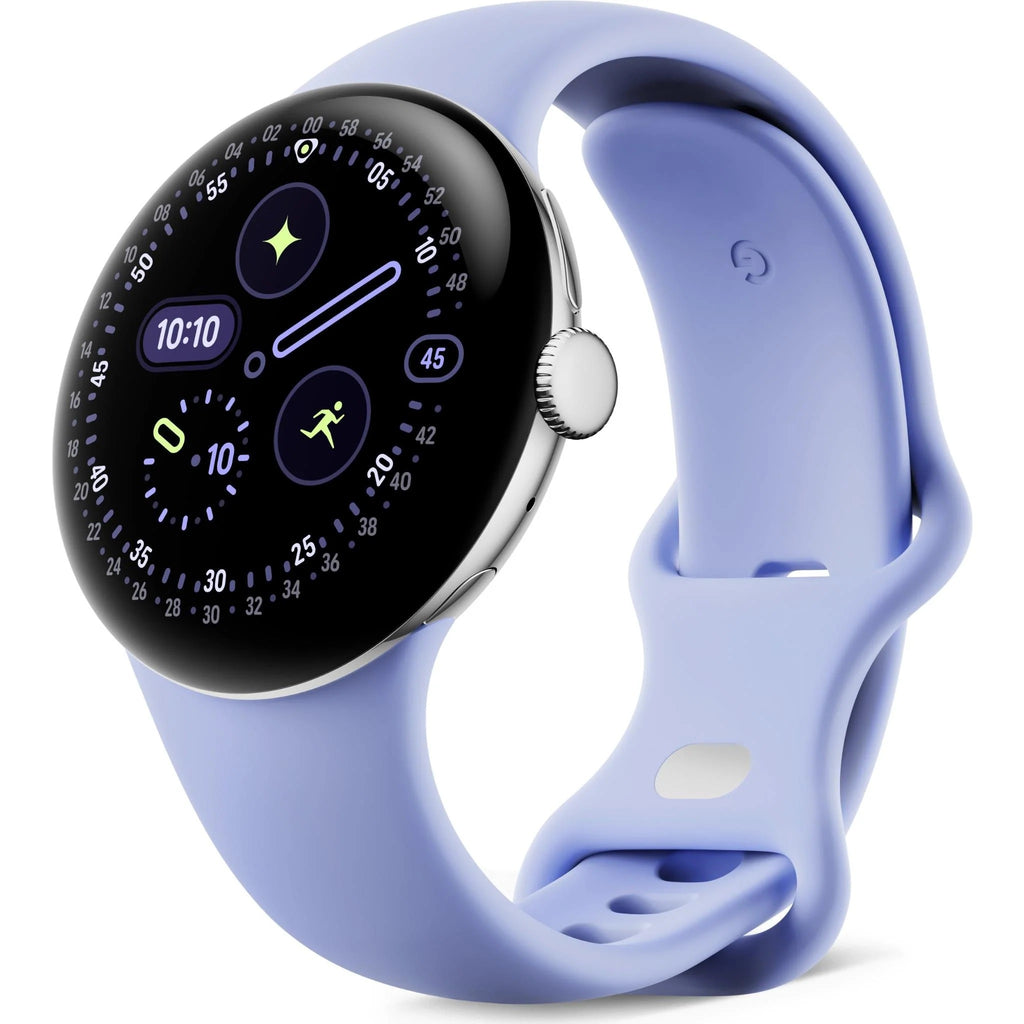 Google Pixel Watch 4 Wi-Fi (41mm) - Polished Silver with Iris Active Band(GA10840-US) *AU STOCK*, AMOLED, 2GB/32GB, NFC, 325mAh, 2 Years Warranty - Image 1