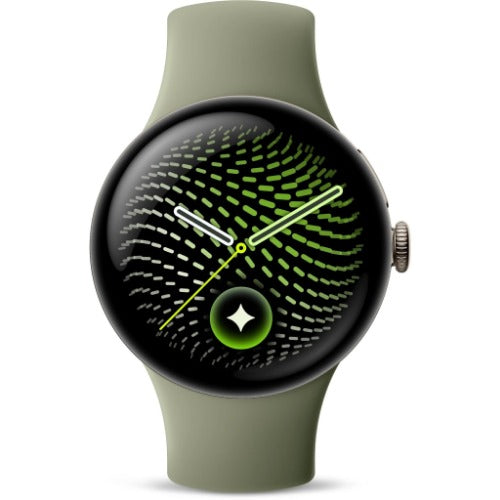 Google Pixel Watch 5 WiFi (45mm) - Satin Pyrite with Olive Active Band (2nd Gen)(GA10896-US) *AU STOCK*, AMOLED, 3GB/64GB, 465mAh, 2 Years Warranty - Image 2