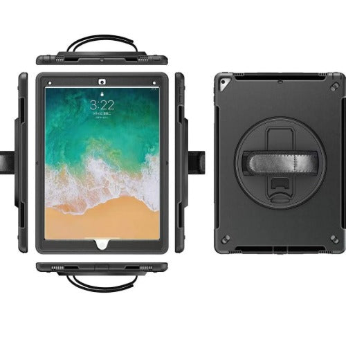 USP Rugged Apple iPad (10.2') (9th/8th/7th Gen) Case Black - Built-in-Kickstand, Hand & Shoulder Strap, DropProof, 5 Years Warranty - Image 5