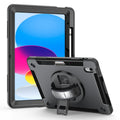 USP Rugged Apple iPad Air (10.5") (3rd Gen) Case Black - Built-in-Kickstand, Hand & Shoulder Strap, DropProof, 5 Years Warranty - Image 1