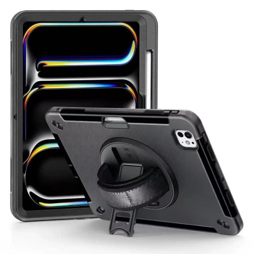 USP Rugged Apple iPad Pro (13') (M5/M4) (8th/7th Gen) Case Black - Built-in-Kickstand, Hand & Shoulder Strap, DropProof,  5 Years Warranty - Image 5