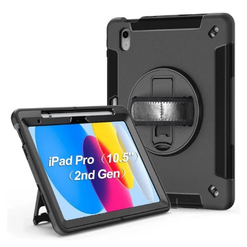 USP Rugged Apple iPad Pro (10.5") (2nd Gen) Case Black- Built-in-Kickstand, Hand & Shoulder Straps, 5 Years Warranty - Image 5