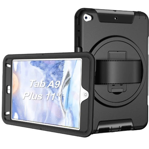 USP Rugged Samsung Galaxy Tab A11+ / Tab A9+ (11") Case Black - Built-in-Kickstand, Hand & Shoulder Strap, DropProof,5 Years Warranty - Image 5