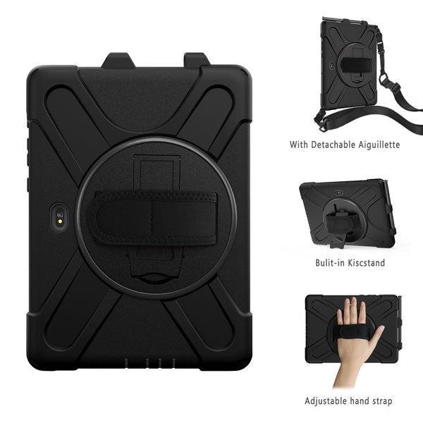 USP Rugged Samsung Galaxy Tab Active5 Pro/Tab Active4 Pro/Tab Active Pro (10.1") Case Black- Built-in-Kickstand,Hand & Shoulder Strap,5 Years Warranty