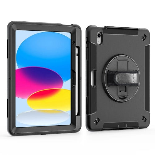 USP Rugged Samsung Galaxy Tab A7 (10.4") Case Black - Built-in-Kickstand, Hand & Shoulder Strap, DropProof,Pen Holder, 5 Years Warranty - Image 5