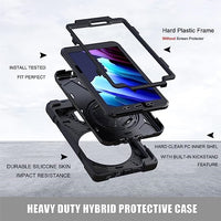 USP Rugged Samsung Galaxy Tab Active5/Tab Active3 (8") Case Black - Built-in-Kickstand, Hand & Shoulder Strap, DropProof,5 Years Warr - Image 2