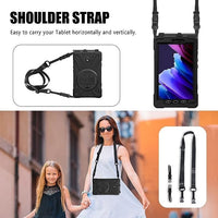 USP Rugged Samsung Galaxy Tab Active5/Tab Active3 (8") Case Black - Built-in-Kickstand, Hand & Shoulder Strap, DropProof,5 Years Warr - Image 3