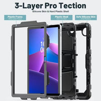 USP Rugged Lenovo Idea Tab 11 (11') Case Black - Built-in-Kickstand, Hand & Shoulder Strap, DropProof, 5 Years Warranty - Image 3