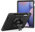 USP Rugged Samsung Galaxy Tab S10 FE+ (13.1") Case Black -  Built-in-Kickstand, Hand & Shoulder Straps, DropProof,5 Years Warranty - Image 1