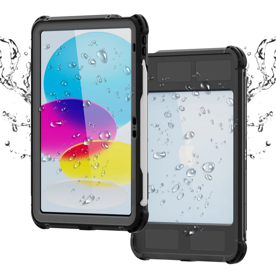 USP Apple iPad (11") (A16) (11th Gen) / iPad (10.9") (10th Gen) WaterProof Case Black - IP68, Reliable & Durable, Drop Protection, 5 Years Warranty