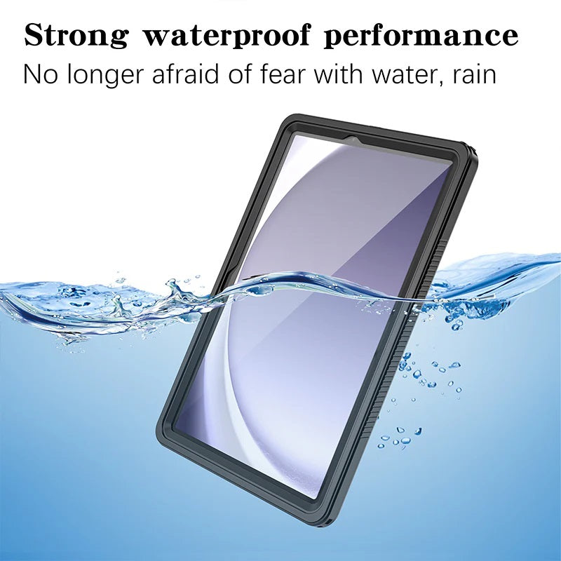 USP Samsung Galaxy Tab A9+ (11") WaterProof Case Clear - IP68, Reliable & Durable, 360° Rotation, DustProof, SnowProof,5 Years Warranty - Image 4