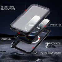 USP Apple  iPhone 17e / iPhone 16e (6.1") WaterProof Case Black - DROP+ Military Standard, Waterproof, Shockproof, DustProof , 5 Years Warranty - Image 2