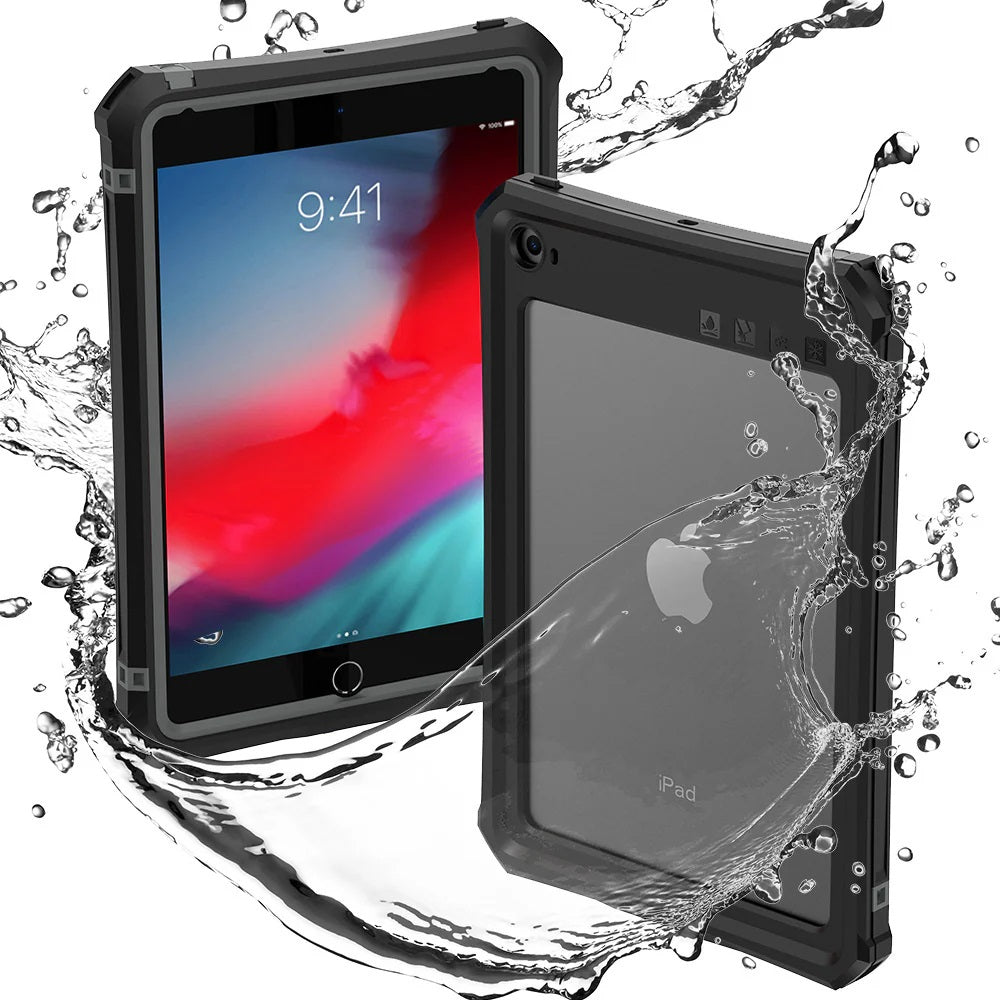 USP Apple iPad Mini (7.9") (5th/4th Gen) WaterProof Case Black - Support Smart Control Keyboard, 360° Rotation, DustProof, SnowProof, 5 Years Warranty - Image 2