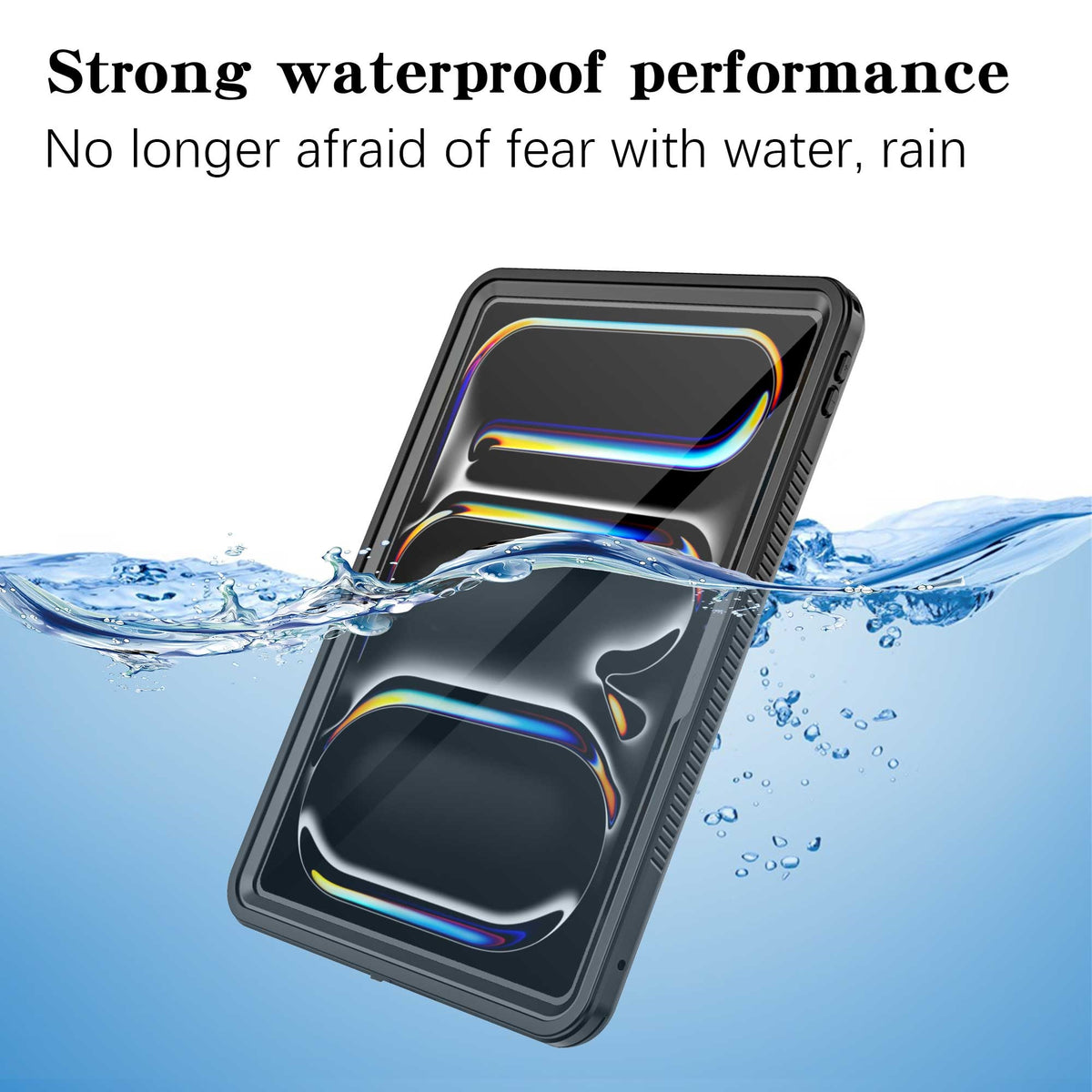 USP Apple iPad Pro (11") (M5/M4) (6th/5th Gen) WaterProof Case Black -  IP68, Reliable & Durable, Drop Protection, Pen Holder,  5 Years Warranty - Image 1