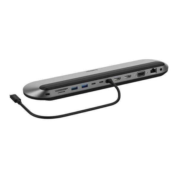 Belkin Connect Universal USB-C 11-in-1 Pro Docking Station - Grey (INC014btSGY), 100W PD, 10Gbps, Tripal Display, Silicon Motion, 2 Years Warranty