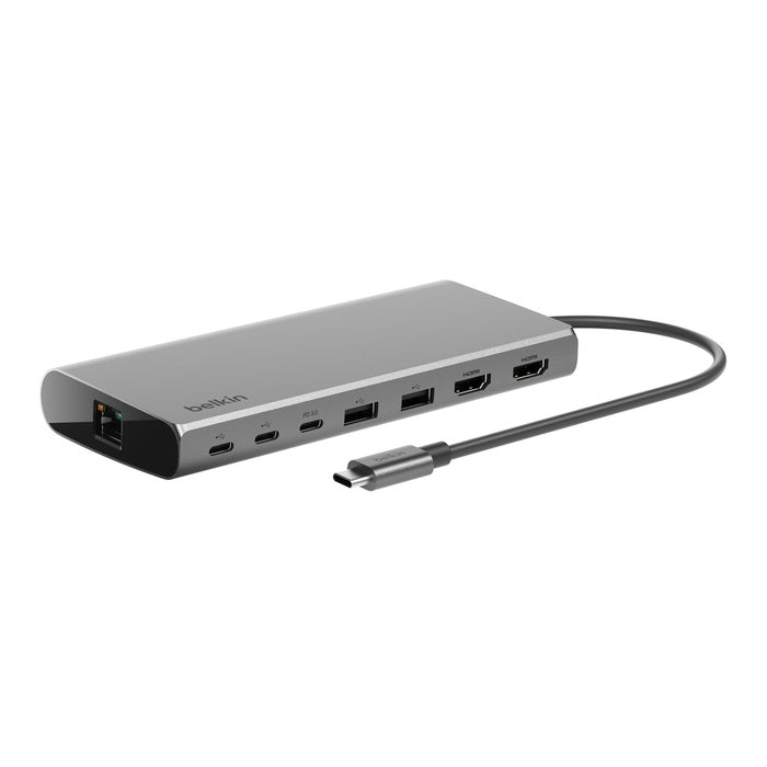 Belkin Connect Universal USB-C 8-in-1 Dual Display Core Hub -Space Grey(INC015btSGY-CZ),100W PD,Dual 4K HDMI 60Hz/30Hz,10Gbps,2xUSB-C & A,2-Y Warranty - Image 1