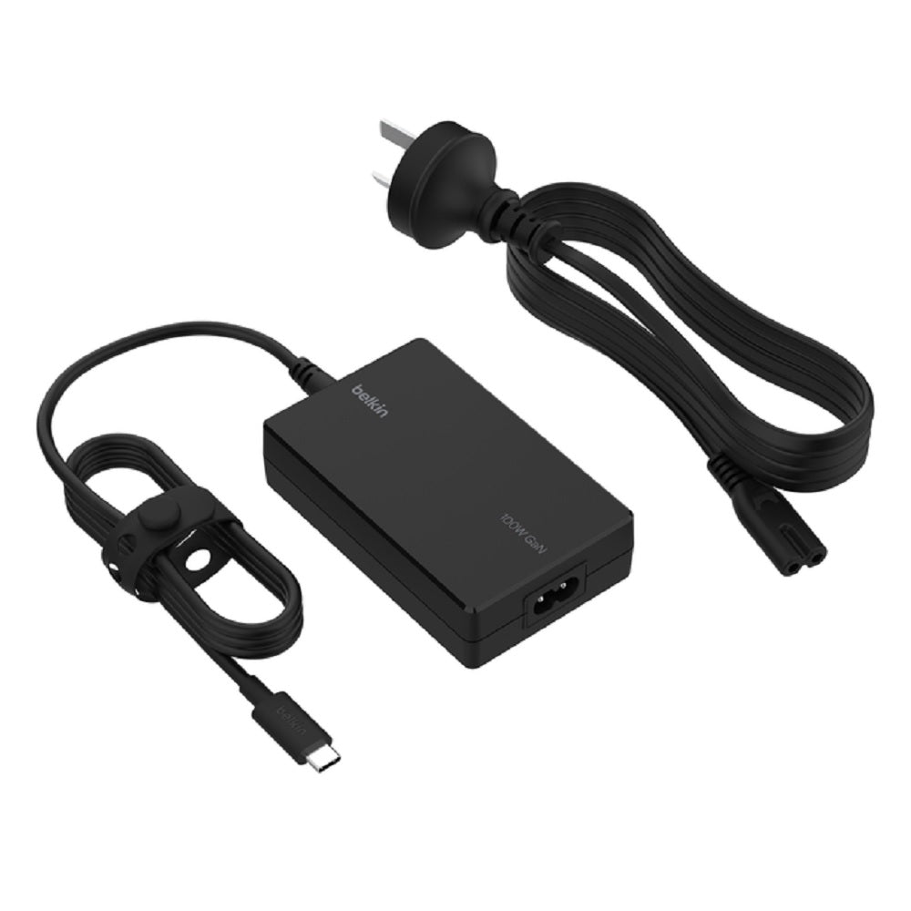 Belkin Connect USB-C Core 100W GaN Power Adapter + USB-C Cable (1.5M) - Black (INC016auBK), Compact Laptop Charger, CEW $2500, 2 Years Warranty - Image 2