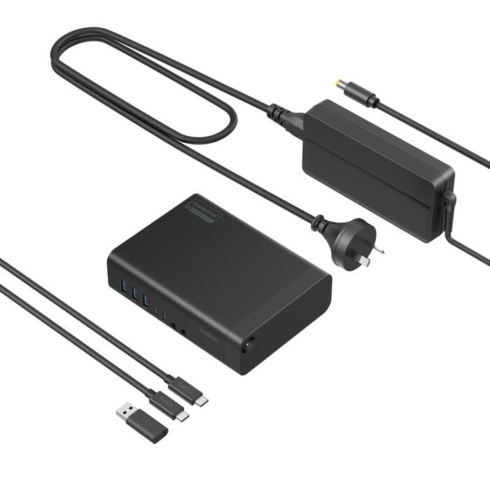 Belkin Connect Universal 16-Port Tripal Display USB-C Dock w/ 180W Power Adapter -Black(INC029auBK),140W PD,10Gbps,3×HDMI 2.0,4K@60Hz,3 Years Warranty - Image 3