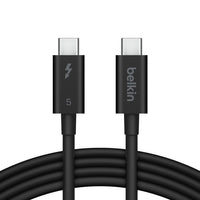 Belkin Connect Thunderbolt 5 USB-C to USB-C Cable (1M) - Black (INZ005fq1MBK), 5A/240W, 80Gbps, 8K or 4K@540Hz, Durable, 2 Years Warranty - Image 5
