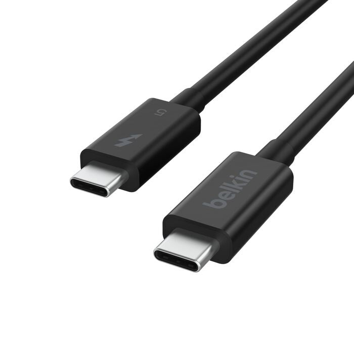 Belkin Connect Thunderbolt 5 USB-C to USB-C Cable (1M) - Black (INZ005fq1MBK), 5A/240W, 80Gbps, 8K or 4K@540Hz, Durable, 2 Years Warranty - Image 2