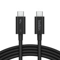 Belkin Connect Thunderbolt 5 USB-C to USB-C Cable (1M) - Black (INZ005fq1MBK), 5A/240W, 80Gbps, 8K or 4K@540Hz, Durable, 2 Years Warranty - Image 1