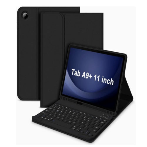 USP Samsung Galaxy Tab A11+ / Tab A9+ (11") Keyboard Case Cover Black - Ultra-Slim, Lightweight, Auto Wake/Sleep Function,PU Leather,3 Years Warranty - Image 2