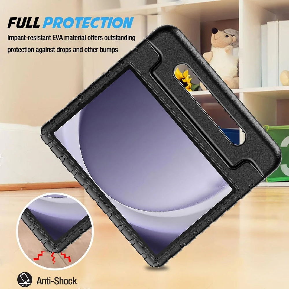 USP Samsung Galaxy Tab A9+ (11") Kid Friendly Case Black - Shockproof, Raised Edges, 180° Rotation, Portable & Lightweight, 5 Years Warranty - Image 4